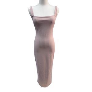 NWT Nookie Rendezvous Midi Dress Women's Size S Beige Square Neck